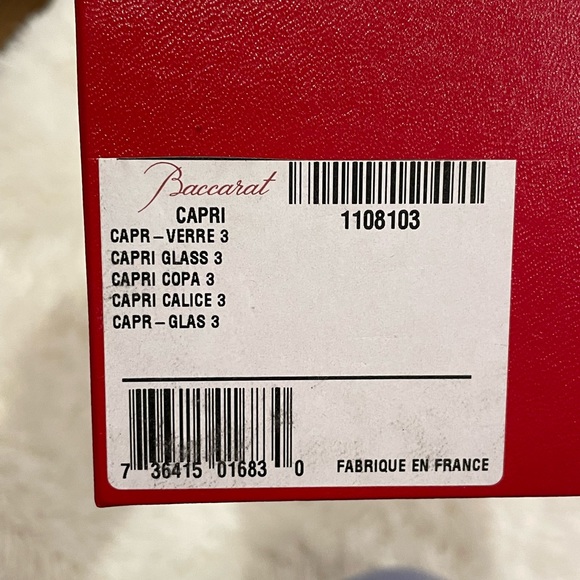 Baccarat Dining 2 Baccarat Capri Glass 3 Wine Glass Poshmark